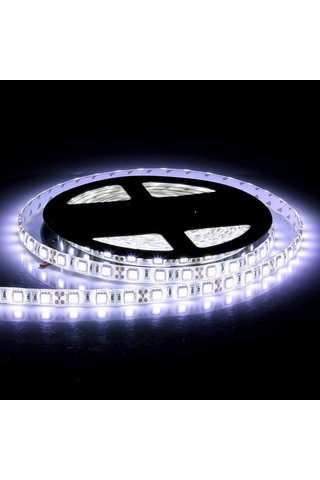 Led Şerit 5 Metre 2835 Dc 12v 6500k Beyaz Işık 60led/m Ip65 Dış Mekan Uygun Aydınlatma Hortum Kendinden Yapışkanlı