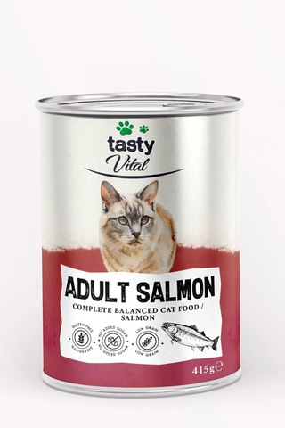Somonlu Yetişkin Kedi Konservesi Pate Ve Yumuşak Formda 415 Gr