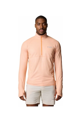 Columbia Summit Valley Half Zip Erkek Uzun Kollu Tişört-7968 Turuncu