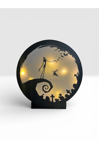 Jack Skellington Işık Kutusu Siyah