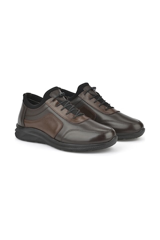 Ziya, Erkek Hakiki Deri Sneaker 143423z69 Kahve 143423z69 300 Kahve Kahverengi