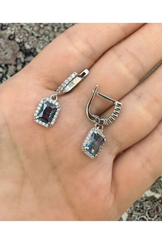 Allahverdi Türkmen Mistik Topaz Gümüş Küpe
