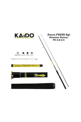 Kaido Zacra 259 Cm 2.0-3.5 Pe Kalamar Spin Olta Kamışı Renk 1