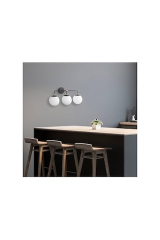 Siyah Boyalı Aplik E14 Metal Cam 22x24cm Diğer