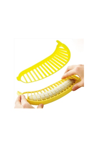 Mutfak Aletleri Plastik Muz Dilimleyici Kesici Meyve Sebze Aletleri Salata Yapıcı Pişirme Aletleri Arı Sarı