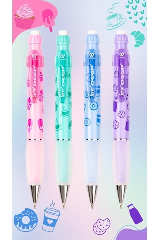 Serve Deep Versatil Uçlu Kalem 0.7 Mm - Tatlı Serisi 4'lü Set