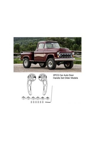 Xiyyadms Klasik Araçlar İçin 4 1/4" Galvanizli Kapı Kolu - Chevrolet, Ford, Chrysler Uyumlu - Vintage Stili, Dayanıklı Demir Malzeme