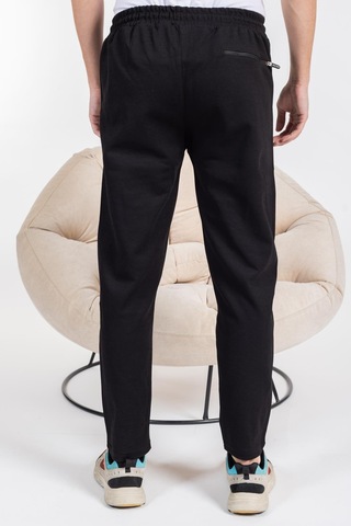 Mutlu City Double Face Kumaş Basic Düz Model Rahat Kalıp Pantolon Kesim Trend Erkek Eşofman Altı-2990-siyah Siyah