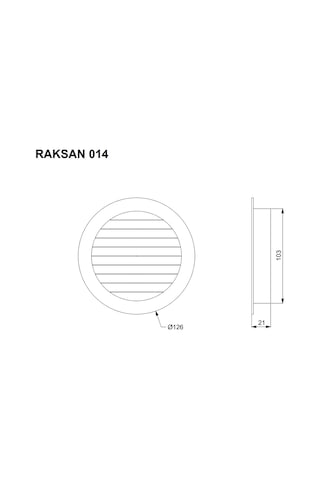 Raks Uyumluan Yuvarlak Lineer Menfez-Beyaz 2 Adet