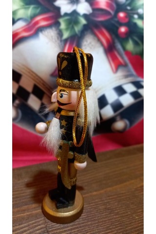 Kuşun Asker/fındıkkıran Ahşap 13 Cm Siyah