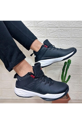 Jump 28652 Siyah-beyaz Boğazlı Basket Spor Ayakkabı Siyah - Beyaz