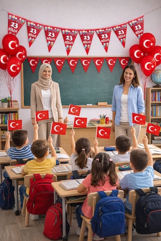 Milli Bayram Süsleme Paketi Atatürk Flama Türk Bayraklı Balon Çubuklu Bayrak 23 Nisan 29 Ekim Süsü Tüm Yaşlar