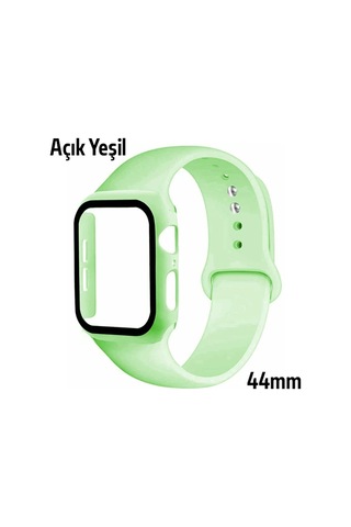 Ally Watch 4-5-6 44mm Silikon Kordon Kayış Ve Ekran Koruyucu Kılıf- 5775 - Hs08379540-1164 Su Yeşili