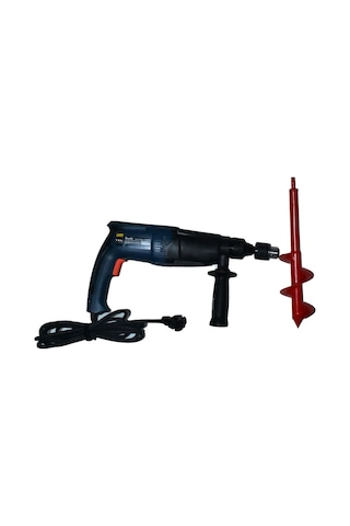 Matkap Uç Toprak Burgu Bodur Kısa Ağaç Dikme Makinesi 32x10 Cm Kırmızı