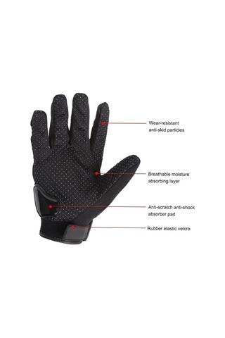 Trendooze Tam Parmak Motosiklet Motosiklet Erkek Eldiveni Pz Model 3