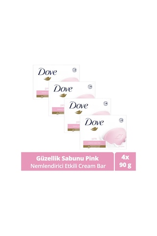 Dove Pink Beauty Cream Bar Katı Güzellik Sabunu 4 x 90 G