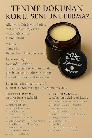 Natur'el Mirabelle Suwen Katı Parfüm 10 ML