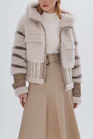 Valmenti Kadın Kürk Bej Mont 616 6602 Bn Kurk Sk24/25 Bej Bej