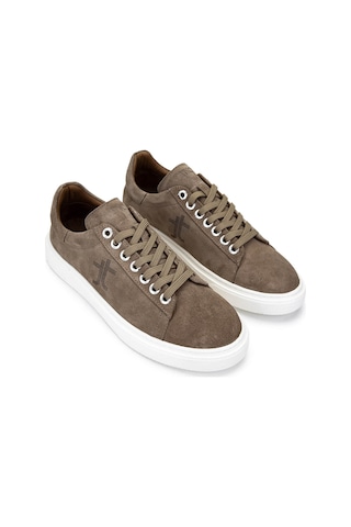 Tamer Tanca Erkek Hakiki Deri Bej Süet Sneakers & Spor Ayakkabı 04 4502-42 Erk Ayk Y25 Bej Suet Bej