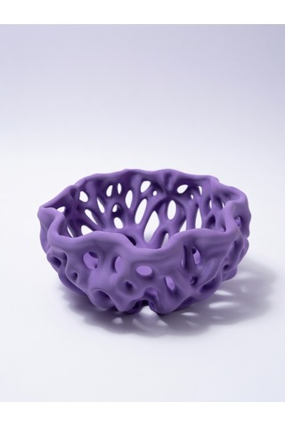 Organik Delikli Dekoratif Kase Modern Şık Hafif Dayanıklı Ev Dekoru 20x9 Cm
