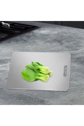 Suntek Paslanmaz Çelik Kesme Tahtası Pizza Bisküvi Büyük