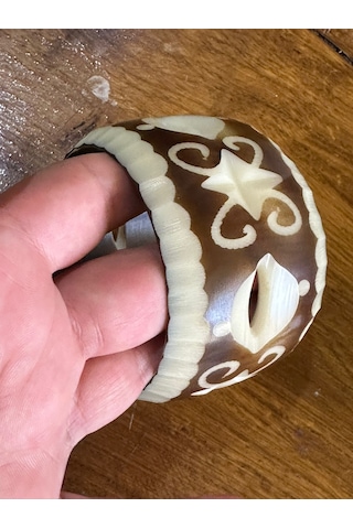 Oyma Kemik Kadın Hint Bileziği Çap 7 Cm 1212181897066g Kahverengi