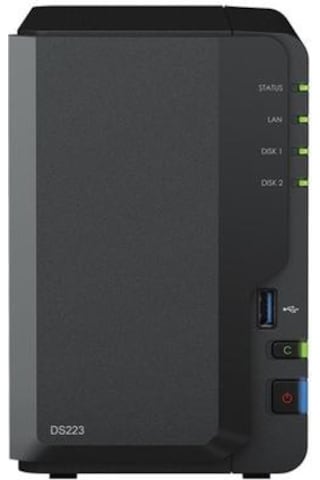 Synology DiskStation DS223 2x3.5"/2.5" Tower NAS Depolama Ünitesi