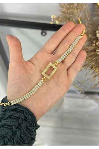 Gram Altınlık Soft Yeşil Baget Bileklik 17.5+3 Cm Çok Renkli