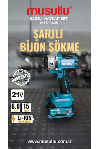 Musullu Mts-9435 21 V 6.0 Ah 4 Parça Şarjlı El Aleti Seti