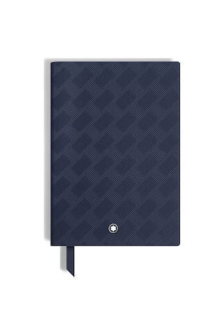 Montblanc Extreme Deri Orta Boy Çizgili Defter 136439 Mavi