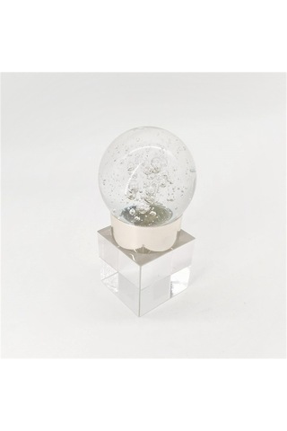 Crearthome Dekoratif Aksesuar Küçük Boy Kristal Küre Gümüş Fa59G