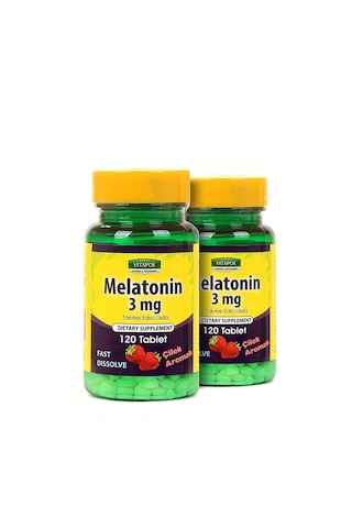 Vitapol 3 Mg 120 Tablet Fast Dissolve Çilek Aromalı 2 Adet