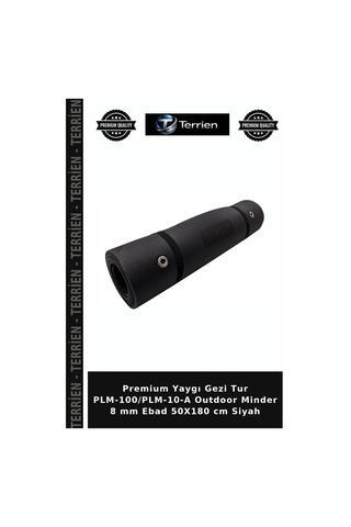 Premium Yaygı Gezi Tur Plm-100/plm-10-a Outdoor Minder 8 Mm Ebad 50x180 Cm Siyah