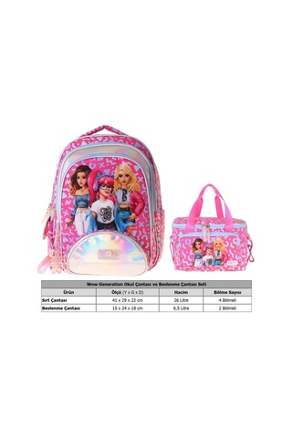 Wow Generation Girl Friends İkili Okul Çanta Seti - Kırmızı Girl Friends Baskılı Kız Çocuk Setwg-w6059b