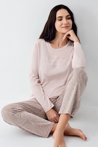 Pierre Cardin 9096 Modal Uzun Kol Kadın Pijama Takımı V1 Pembe