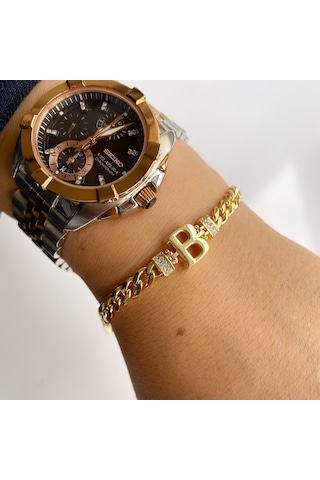 Simurg Jewellery Gümüş B Harfli Bileklik