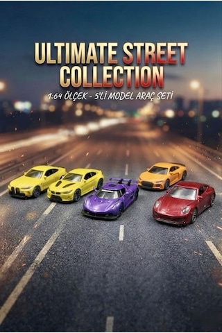 Hobbiez Lisanslı 5 Li Araba Bmw M4-bmw M6-pagani Zonda-audi Rs-porsche 911 1/64 Model Araç Seti