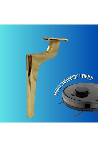 17 Cm Metal Zirve Ayak Koltuk Ayağı Mobilya Ayağı Ünite Ayağı Konsol Ayağı Puf Berjer Ayağı Gold