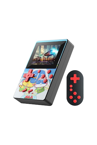 Xindoker X50 El Tipi Oyun Konsolu 2.6 İnç Renkli Ekran, 500 Eski Oyun, Av Bağlantısı, Kumanda, Mavi