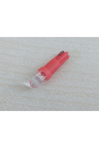 T5 Dipsiz Kırmızı Led Ampul 12v 4adet ı İthal T5 Torpido, Gösterge Mini Dipsiz Ampul