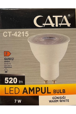 Ct-4215 Led Ampul Gu10 Duy Günışığı Sarı 7w - 10 Lu Paket