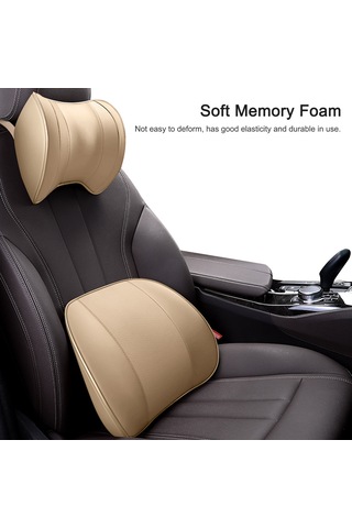 Teltree Siyah Araba Boyun Yastığı - Hafıza Pamuklu, Nefes Alabilir Koltuk Yastığı - Mevsimler Arası Konfor Saati