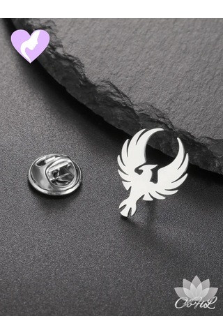 Olfil Özgürlük Efektiyle Minyatür Feniks Kuşu Uçuş Broş 372749477 Gri