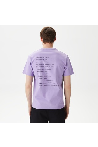 The Kooples Erkek Baskılı Bisiklet Yaka Mor T-shirt