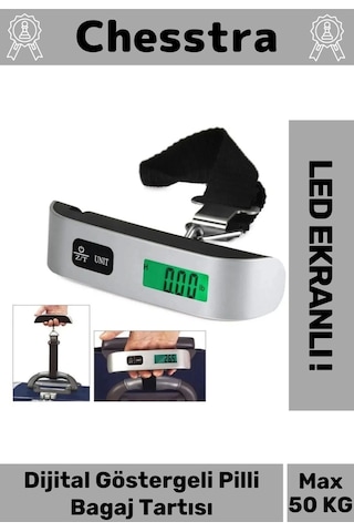 Seyahat Bavul Ağırlık Tartı Dijital Lcd Ekran Göstergeli Çok Amaçlı Taşınabilir Pilli Bagaj Tartısı Çok Renkli