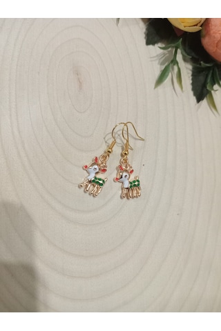 Yılbaşı Özel Küpe Beyaz