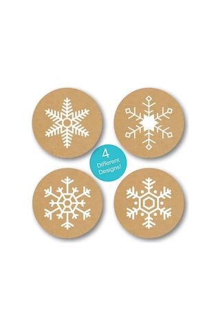 500 Adet Kraft Kar Tanesi Çıkartmaları Noel Kendinden Yapışkanlı Etiketler Çıkartmalar Kış Hediye Mühürleri Diğer