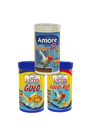 Goldy Mix ve Red 3x250ml Kutu Japon Balığı Yemi