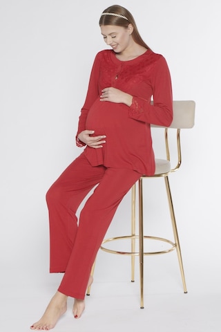 Lohusa Hamile Uzun Kol Pijama Takımı Hastane Çıkışı Flz Zakkum 24-63