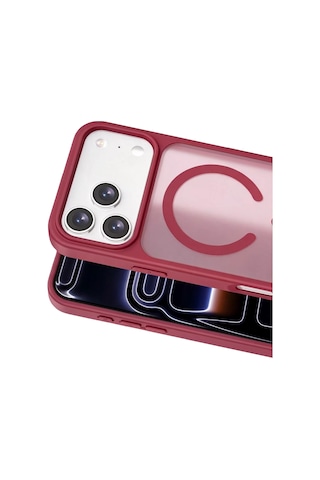 Joko - 482 - Apple İphone 18 Pro Jota Magsafe Kapak - Glblseme - - Bordo